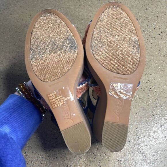 Lucky Brand RIVERR Crochet Boho Wedge Sandals 7 - Picture 14 of 15